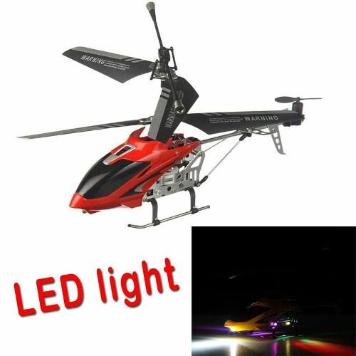 Helicóptero Elétrico De Rc Recarregável Sem Fio Led 4 Canais